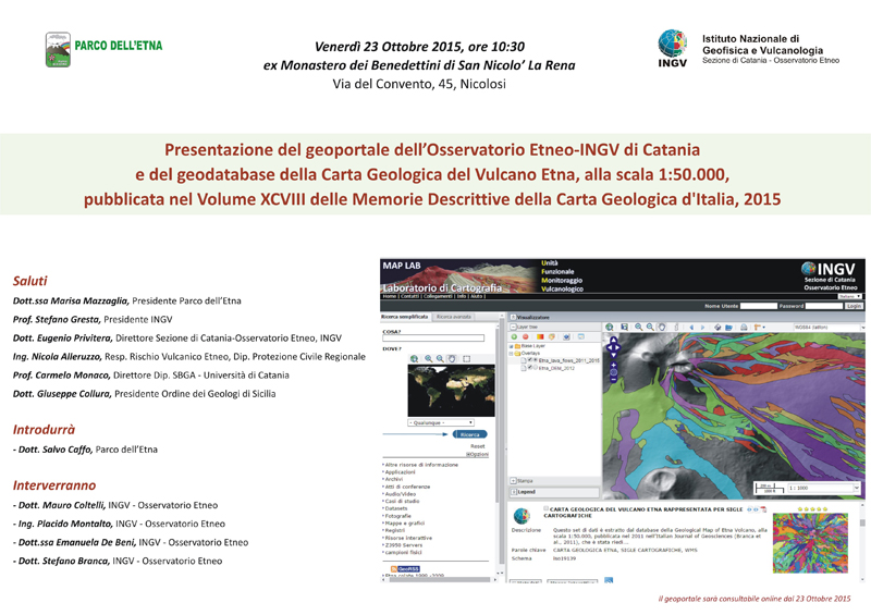 Presentazione del Geoportale dell'Osservatorio Etneo-INGV ...