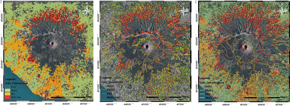 Vesuvius 1000PX hydrogeological vulnerability maps