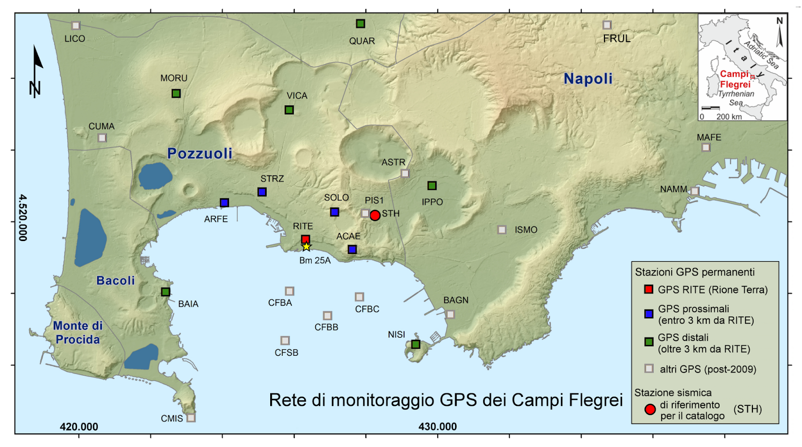 CAMPI FLEGREI | Analizzati gli andamenti del sollevamento del suolo e della sismicità nel periodo 2000-2020