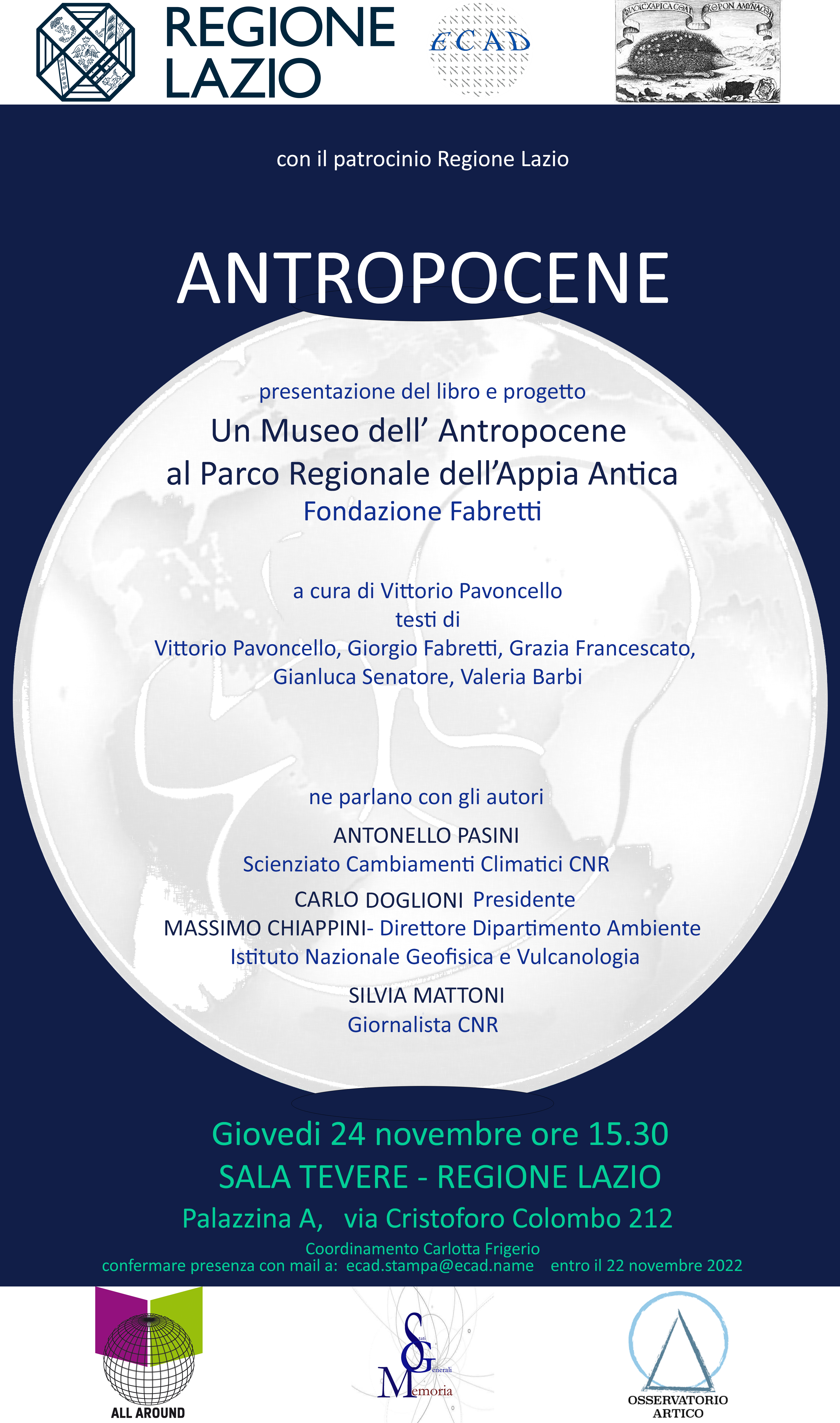 ANTROPOCENE locandina Regione Lazio
