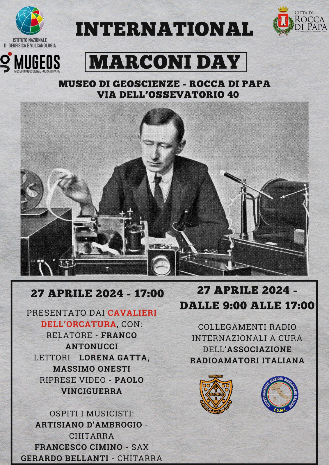 Marconi Days INGV MUGEOS poster