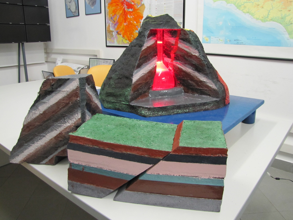 Model of a volcano in 3D