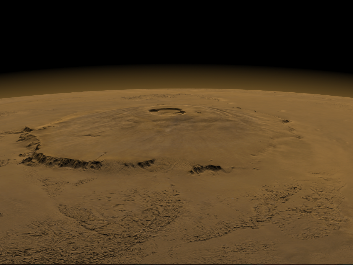 Extraterrestri1 Mt Olympus Mars NASA