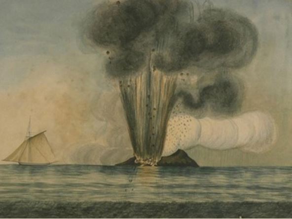 Isola ferdinandea stampa anonima dellepoca